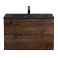 Тумба с раковиной подвесная BelBagno МАРИНА (MARINO) 80 Rovere Moro, раковина чёрная BB800/450-LV-ART-PR-NERO MARINO-800-2C-SO-RW-P;BB800/450-LV-ART-PR-NERO