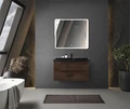 Тумба с раковиной подвесная BelBagno МАРИНА (MARINO) 80 Rovere Moro, раковина чёрная MARINO-800-2C-SO-RW-P;BB800/450-LV-ART-AST-NERO