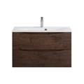 Тумба с раковиной подвесная BelBagno МАРИНА (MARINO) 80 Rovere Moro, раковина белая BB800/450-LV-MR-FT MARINO-800-2C-SO-RW-P;BB800/450-LV-MR-FT