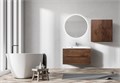 Тумба с раковиной подвесная BelBagno МАРИНА (MARINO) 80 Rovere Moro, раковина белая MARINO-800-2C-SO-RW-P;BB800/450-LV-MR-AST