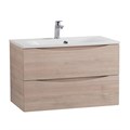 Тумба с раковиной подвесная BelBagno МАРИНА (MARINO) 80 Rovere Grigio, раковина белая BB800/450-LV-MR-FT MARINO-800-2C-SO-RG-P;BB800/450-LV-MR-FT