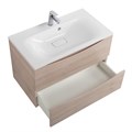 Тумба с раковиной подвесная BelBagno МАРИНА (MARINO) 80 Rovere Grigio, раковина белая BB800/450-LV-MR-FT MARINO-800-2C-SO-RG-P;BB800/450-LV-MR-FT