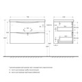 Тумба с раковиной подвесная BelBagno МАРИНА (MARINO) 80 Rovere Grigio, раковина белая BB800/450-LV-MR-FT MARINO-800-2C-SO-RG-P;BB800/450-LV-MR-FT