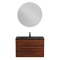 Тумба с раковиной подвесная BelBagno МАРИНА (MARINO) 80 Rovere Cillegio, раковина чёрная BB800/450-LV-ART-PR-NERO MARINO-800-2C-SO-RC-P;BB800/450-LV-ART-PR-NERO