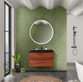 Тумба с раковиной подвесная BelBagno МАРИНА (MARINO) 80 Rovere Cillegio, раковина чёрная MARINO-800-2C-SO-RC-P;BB800/450-LV-ART-AST-NERO