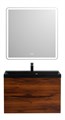 Тумба с раковиной подвесная BelBagno МАРИНА (MARINO) 80 Rovere Cillegio, раковина чёрная MARINO-800-2C-SO-RC-P;BB800/450-LV-ART-AST-NERO