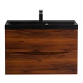 Тумба с раковиной подвесная BelBagno МАРИНА (MARINO) 80 Rovere Cillegio, раковина чёрная MARINO-800-2C-SO-RC-P;BB800/450-LV-ART-AST-NERO