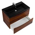 Тумба с раковиной подвесная BelBagno МАРИНА (MARINO) 80 Rovere Cillegio, раковина чёрная MARINO-800-2C-SO-RC-P;BB800/450-LV-ART-AST-NERO