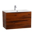 Тумба с раковиной подвесная BelBagno МАРИНА (MARINO) 80 Rovere Cillegio, раковина белая BB800/450-LV-MR-FT MARINO-800-2C-SO-RC-P;BB800/450-LV-MR-FT