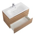 Тумба с раковиной подвесная BelBagno МАРИНА (MARINO) 80 Rovere Bianco, раковина белая BB800/450-LV-MR-FT MARINO-800-2C-SO-WO-P;BB800/450-LV-MR-FT