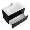 Тумба с раковиной подвесная BelBagno МАРИНА (MARINO) 80 Nero Lucido, раковина белая BB800/450-LV-MR-FT MARINO-800-2C-SO-NL-P;BB800/450-LV-MR-FT
