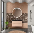 Тумба с раковиной подвесная BelBagno МАРИНА (MARINO) 80 Crema Opaco, раковина чёрная MARINO-800-2C-SO-CO-P;BB800/450-LV-ART-AST-NERO