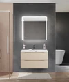 Тумба с раковиной подвесная BelBagno МАРИНА (MARINO) 80 Crema Opaco, раковина белая BB800/450-LV-MR-FT MARINO-800-2C-SO-CO-P;BB800/450-LV-MR-FT