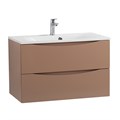 Тумба с раковиной подвесная BelBagno МАРИНА (MARINO) 80 Capucino Lucido, раковина белая BB800/450-LV-MR-FT MARINO-800-2C-SO-CL-P;BB800/450-LV-MR-FT