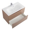 Тумба с раковиной подвесная BelBagno МАРИНА (MARINO) 80 Capucino Lucido, раковина белая BB800/450-LV-MR-FT MARINO-800-2C-SO-CL-P;BB800/450-LV-MR-FT