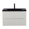 Тумба с раковиной подвесная BelBagno МАРИНА (MARINO) 80 Bianco Opaco , раковина чёрная BB800/450-LV-ART-PR-NERO MARINO-800-2C-SO-BO-P;BB800/450-LV-ART-PR-NERO