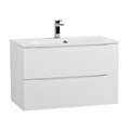 Тумба с раковиной подвесная BelBagno МАРИНА (MARINO) 80 Bianco Lucido, раковина белая BB800/450-LV-MR-FT MARINO-800-2C-SO-BL-P;BB800/450-LV-MR-FT