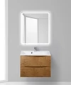 Тумба с раковиной подвесная BelBagno МАРИНА (MARINO) 75 Rovere Nature, раковина белая MARINO-750-2C-SO-RN-P;BB750/450-LV-MR-PR
