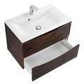 Тумба с раковиной подвесная BelBagno МАРИНА (MARINO) 75 Rovere Moro, раковина белая MARINO-750-2C-SO-RW-P;BB750/450-LV-MR-PR