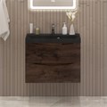 Тумба с раковиной подвесная BelBagno МАРИНА (MARINO) 70 Rovere Moro, раковина чёрная BB700/450-LV-ART-AST-NERO MARINO-700-2C-SO-RW-P;BB700/450-LV-ART-AST-NERO
