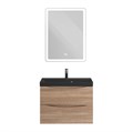 Тумба с раковиной подвесная BelBagno МАРИНА (MARINO) 70 Rovere Bianco, раковина чёрная BB700/450-LV-ART-AST-NERO MARINO-700-2C-SO-WO-P;BB700/450-LV-ART-AST-NERO