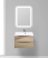 Тумба с раковиной подвесная BelBagno МАРИНА (MARINO) 70 Rovere Bianco, раковина белая MARINO-700-2C-SO-WO-P;BB700/450-LV-MR-AST