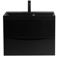 Тумба с раковиной подвесная BelBagno МАРИНА (MARINO) 70 Nero Lucido, раковина чёрная BB700/450-LV-ART-AST-NERO MARINO-700-2C-SO-NL-P;BB700/450-LV-ART-AST-NERO