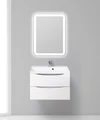 Тумба с раковиной подвесная BelBagno МАРИНА (MARINO) 70 Bianco Lucido, раковина белая MARINO-700-2C-SO-BL-P;BB700/450-LV-MR-AST