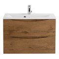 Тумба с раковиной подвесная BelBagno МАРИНА (MARINO) 65 Rovere Nature, раковина белая MARINO-650-2C-SO-RN-P;BB650/450-LV-MR-PR