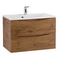 Тумба с раковиной подвесная BelBagno МАРИНА (MARINO) 65 Rovere Nature, раковина белая MARINO-650-2C-SO-RN-P;BB650/450-LV-MR-PR
