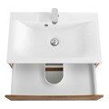Тумба с раковиной подвесная BelBagno МАРИНА (MARINO) 65 Rovere Nature, раковина белая MARINO-650-2C-SO-RN-P;BB650/450-LV-MR-PR