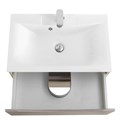 Тумба с раковиной подвесная BelBagno МАРИНА (MARINO) 65 Rovere Grigio, раковина белая MARINO-650-2C-SO-RG-P;BB650/450-LV-MR-PR
