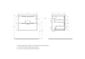 Тумба с раковиной подвесная BelBagno МАРИНА (MARINO) 65 Rovere Grigio, раковина белая MARINO-650-2C-SO-RG-P;BB650/450-LV-MR-PR