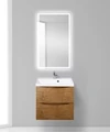 Тумба с раковиной подвесная BelBagno МАРИНА (MARINO) 60 Rovere Nature, раковина белая MARINO-600-2C-SO-RN-P;BB600/450-LV-MR-AST