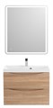 Тумба с раковиной подвесная BelBagno МАРИНА (MARINO) 60 Rovere Bianco, раковина белая MARINO-600-2C-SO-WO-P;BB600/450-LV-MR-AST