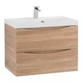 Тумба с раковиной подвесная BelBagno МАРИНА (MARINO) 60 Rovere Bianco, раковина белая MARINO-600-2C-SO-WO-P;BB600/450-LV-MR-AST