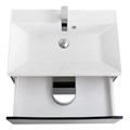 Тумба с раковиной подвесная BelBagno МАРИНА (MARINO) 60 Nero Lucido, раковина белая MARINO-600-2C-SO-NL-P;BB600/450-LV-MR-AST