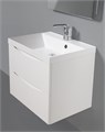 Тумба с раковиной подвесная BelBagno МАРИНА (MARINO) 60 Bianco Lucido, раковина белая MARINO-600-2C-SO-BL-P;BB600/450-LV-MR-AST