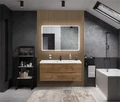 Тумба с раковиной подвесная BelBagno МАРИНА (MARINO) 120 Rovere Nature, раковина белая MARINO-1200-2C-SO-RN-P;BB1200/450-LV-MR-PR