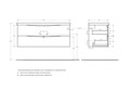 Тумба с раковиной подвесная BelBagno МАРИНА (MARINO) 120 Rovere Nature, раковина белая MARINO-1200-2C-SO-RN-P;BB1200/450-LV-MR-PR