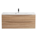 Тумба с раковиной подвесная BelBagno МАРИНА (MARINO) 120 Rovere Bianco, раковина белая MARINO-1200-2C-SO-WO-P;BB1200/450-LV-MR-PR