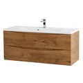 Тумба с раковиной подвесная BelBagno МАРИНА (MARINO) 110 Rovere Nature, раковина белая MARINO-1100-2C-SO-RN-P;BB1100/450-LV-MR-PR