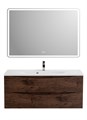Тумба с раковиной подвесная BelBagno МАРИНА (MARINO) 110 Rovere Moro, раковина белая MARINO-1100-2C-SO-RW-P;BB1100/450-LV-MR-PR