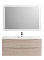 Тумба с раковиной подвесная BelBagno МАРИНА (MARINO) 110 Rovere Grigio, раковина белая MARINO-1100-2C-SO-RG-P;BB1100/450-LV-MR-PR