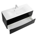 Тумба с раковиной подвесная BelBagno МАРИНА (MARINO) 110 Nero Lucido, раковина белая MARINO-1100-2C-SO-NL-P;BB1100/450-LV-MR-PR