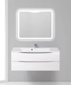 Тумба с раковиной подвесная BelBagno МАРИНА (MARINO) 110 Bianco Opaco, раковина белая MARINO-1100-2C-SO-BO-P;BB1100/450-LV-MR-PR