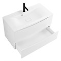 Тумба с раковиной подвесная BelBagno МАРИНА (MARINO) 110 Bianco Opaco, раковина белая MARINO-1100-2C-SO-BO-P;BB1100/450-LV-MR-PR