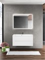 Тумба с раковиной подвесная BelBagno МАРИНА (MARINO) 110 Bianco Lucido, раковина белая MARINO-1100-2C-SO-BL-P;BB1100/450-LV-MR-PR