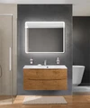 Тумба с раковиной подвесная BelBagno МАРИНА (MARINO) 100 Rovere Nature, раковина белая BB1000/450-LV-MR-FT MARINO-1000-2C-SO-RN-P;BB1000/450-LV-MR-FT