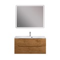 Тумба с раковиной подвесная BelBagno МАРИНА (MARINO) 100 Rovere Nature, раковина белая BB1000/450-LV-MR-FT MARINO-1000-2C-SO-RN-P;BB1000/450-LV-MR-FT